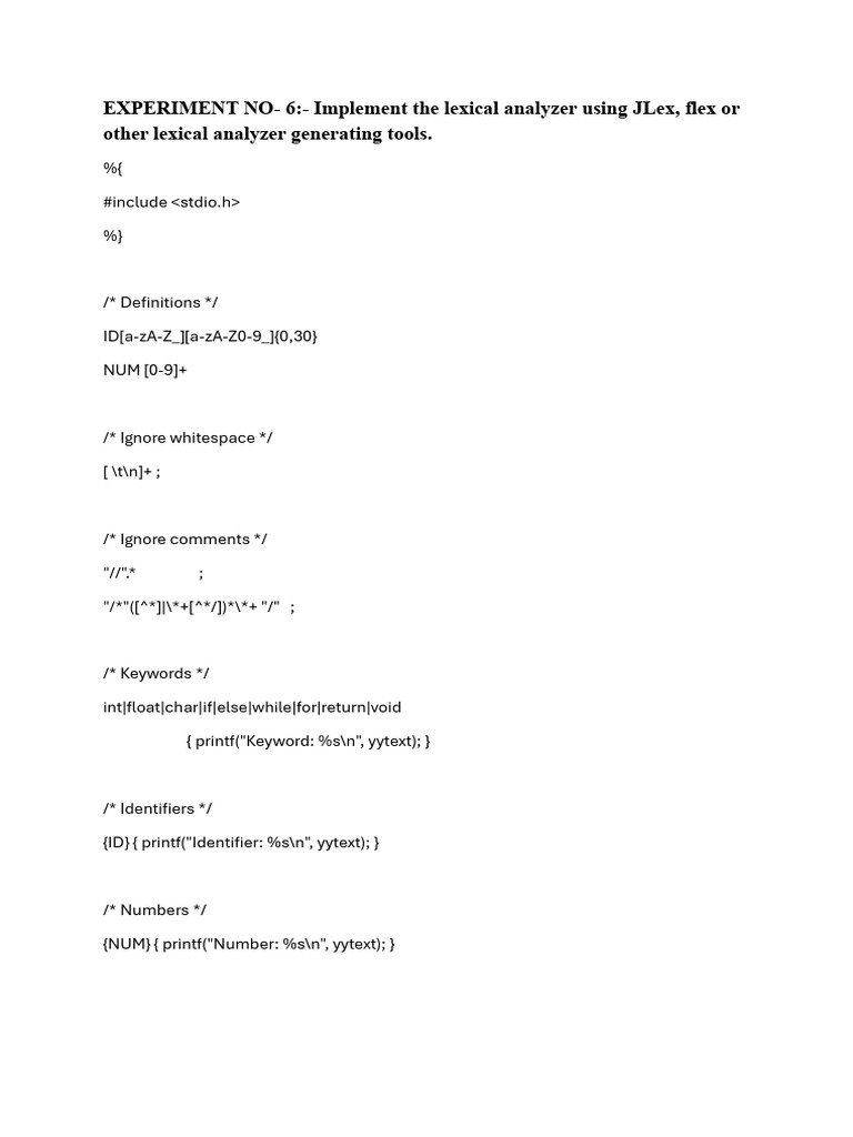 Experiment No 6 | PDF