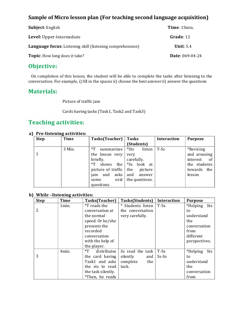 dialogue lesson plan