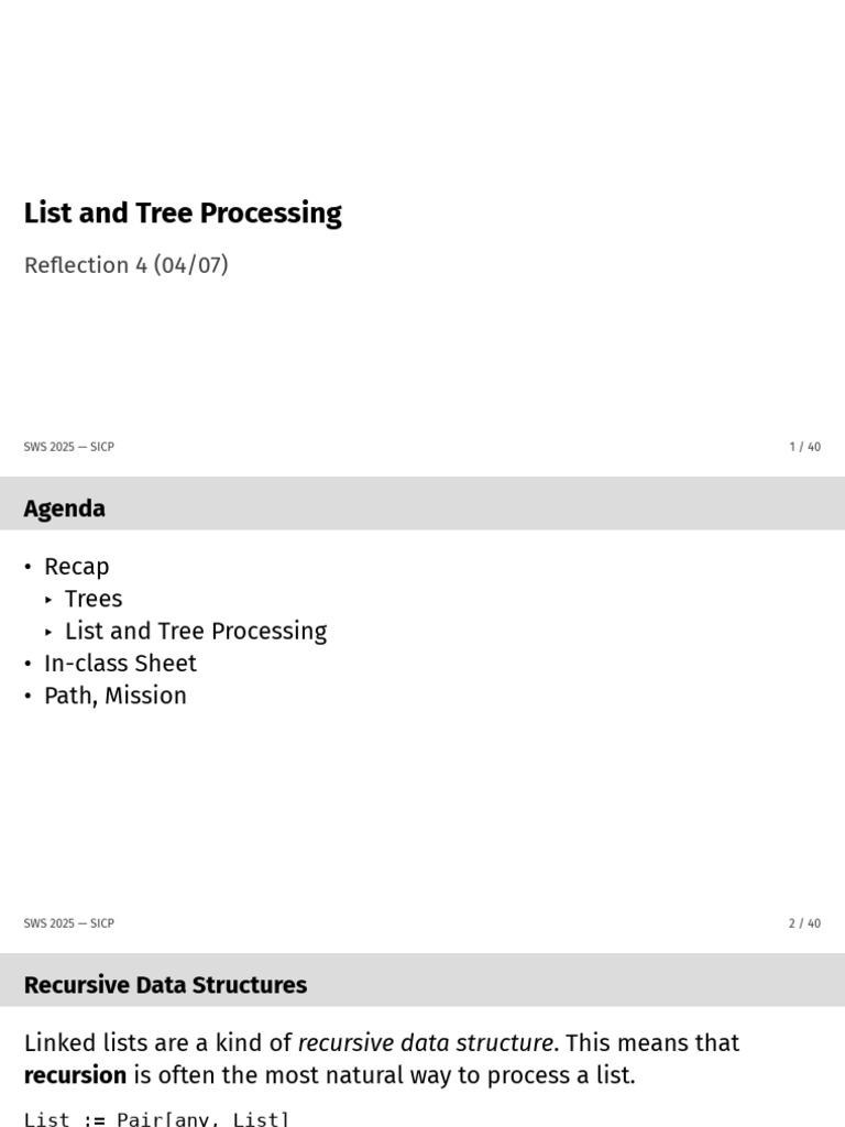 05 List and Tree Processing | PDF | Function (Mathematics) | Permutation