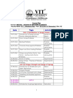 MEE302-Design of Machine Elements-COURSE PLAN (Bhaskar)