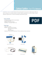 Optical Splitter: For FTTX Network