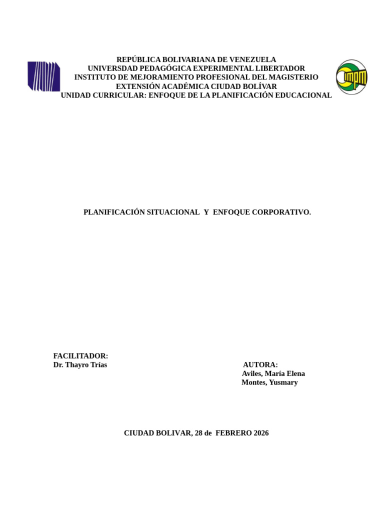 IMPM-UPEL TRABAJO MARIA AVILES-1 | PDF | Hospital | Planificación ...