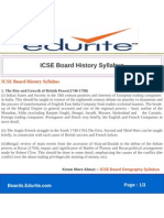 ICSE Board History Syllabus