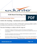 ICSE Board Sociology Syllabus