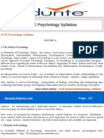 ICSE Psychology Syllabus