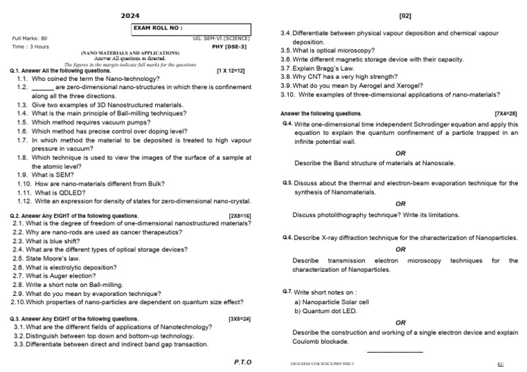 Phy dse 3 2024 pyq | PDF