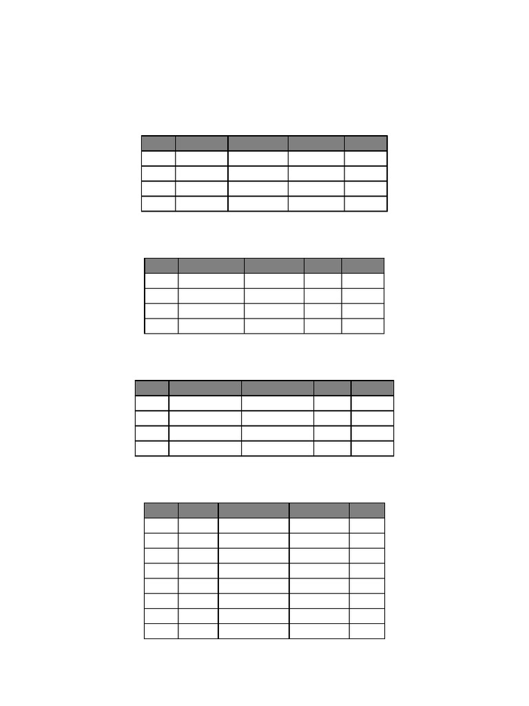 Workout Plan Table Tracker | PDF