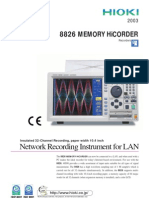 Network Recording Instrument For LAN: Memory Hicorder