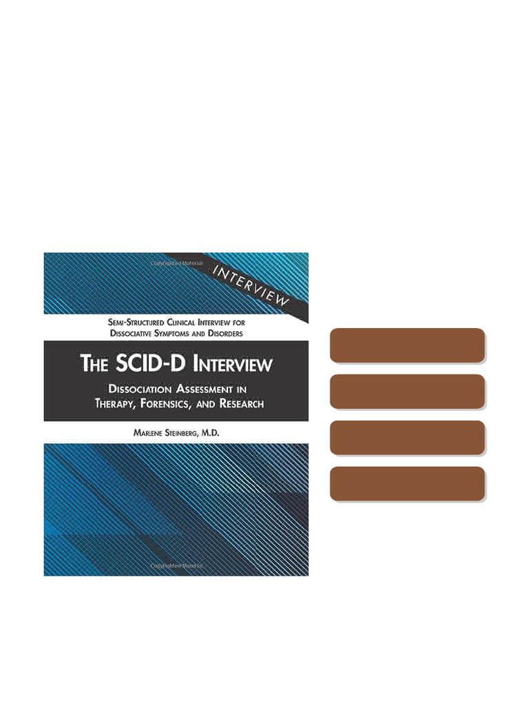 The SCID D Interview Dissociation Assessment in Therapy Forensics and ...