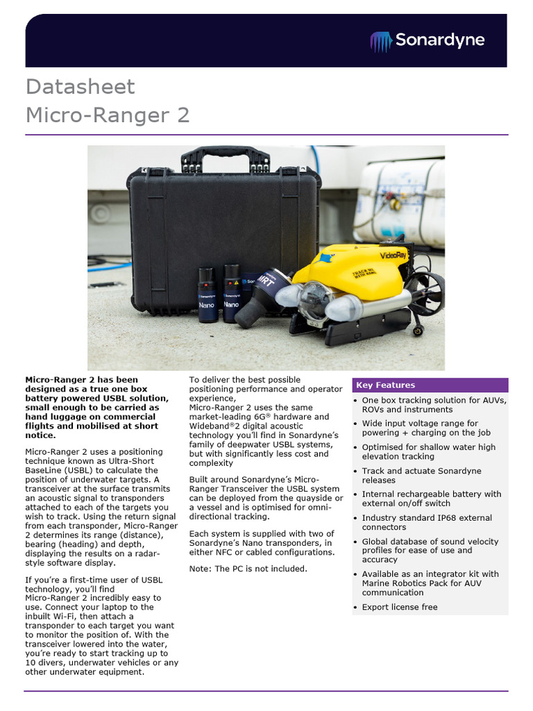 Sonardyne 8241 Micro Ranger 2 Portable | PDF