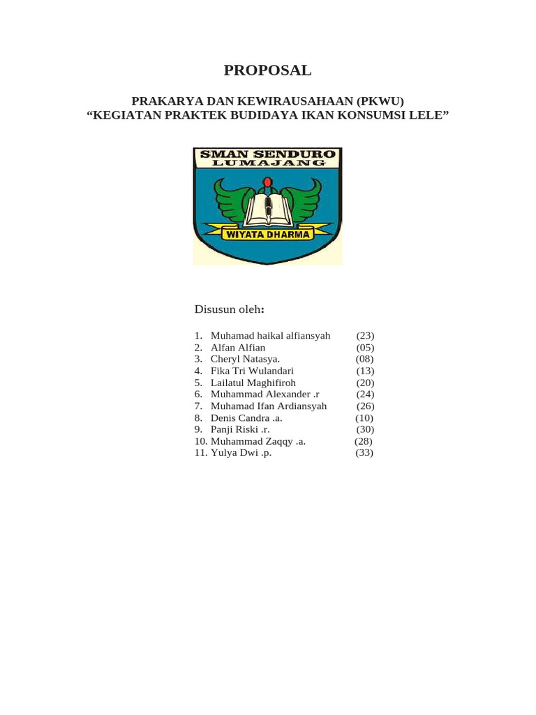 Proposal Pkwu Kel 1 (Revisi 1) | PDF