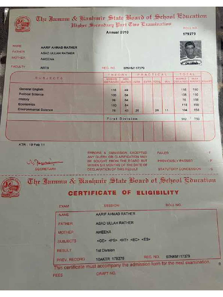 12 Marks Card | PDF