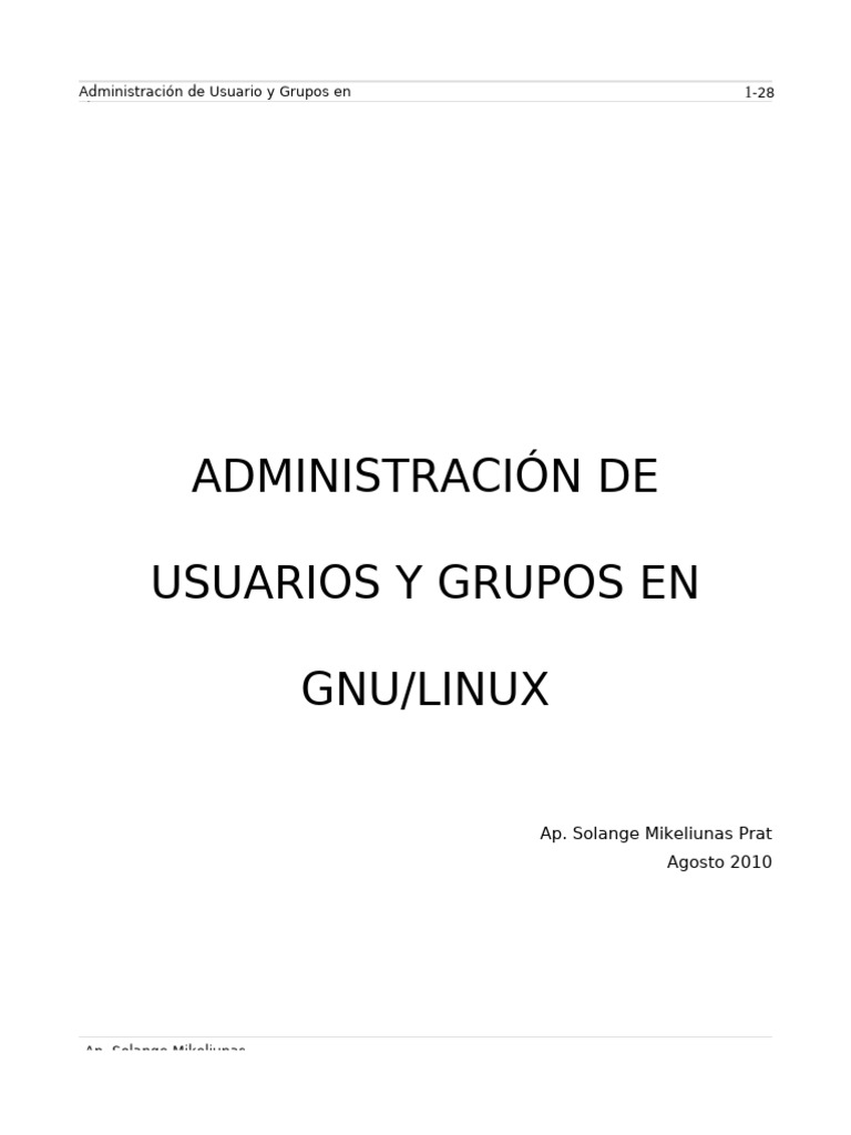 ADI Usuarios y Grupos en Linux | PDF | Contraseña | Archivo de computadora