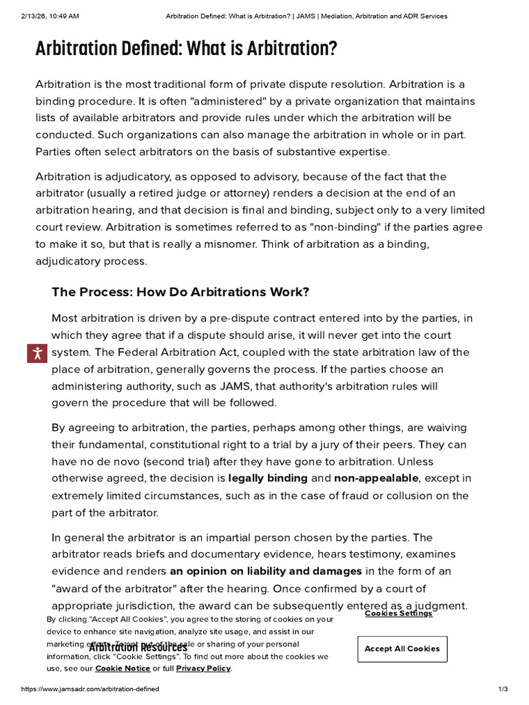 What is Arbitration. This needs to be discussed | PDF | Arbitration ...