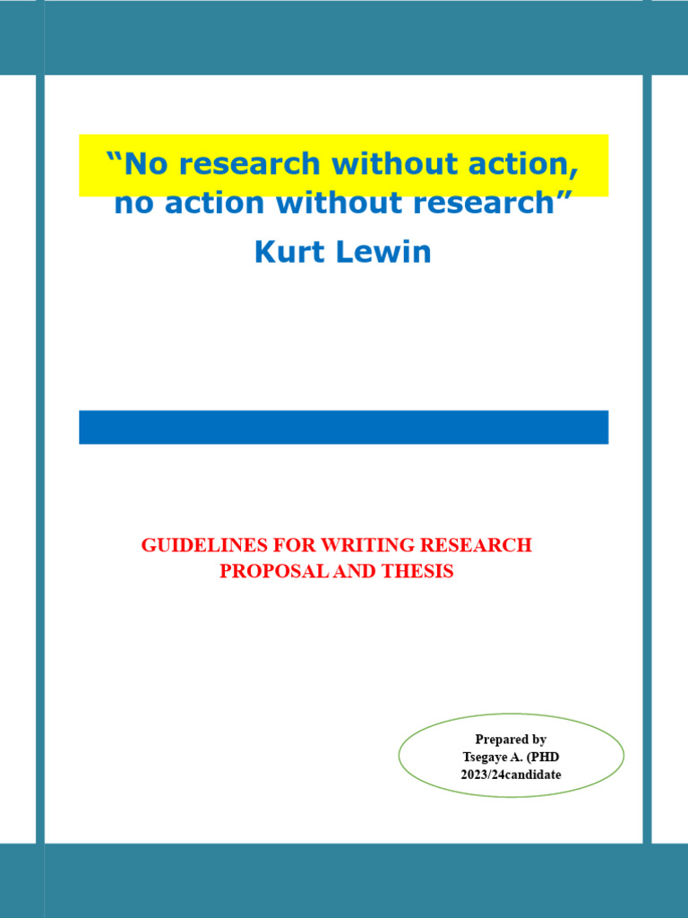 Guidelines For Writing A Thesis or Dissertation Revised | PDF | Thesis ...