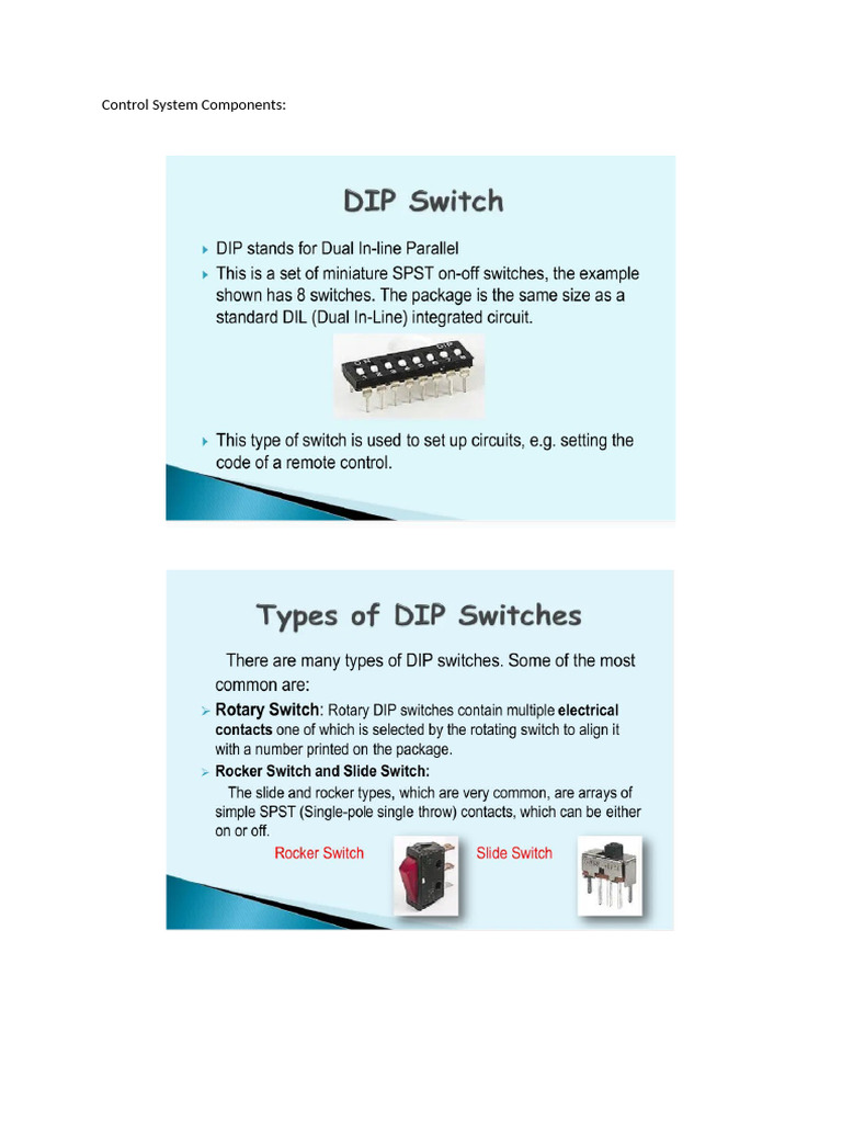 Control System Components_PLC Switches | PDF