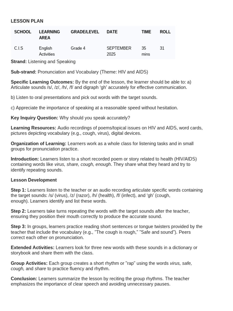 English Lesson Plan Edits | PDF | Reading Comprehension | Learning