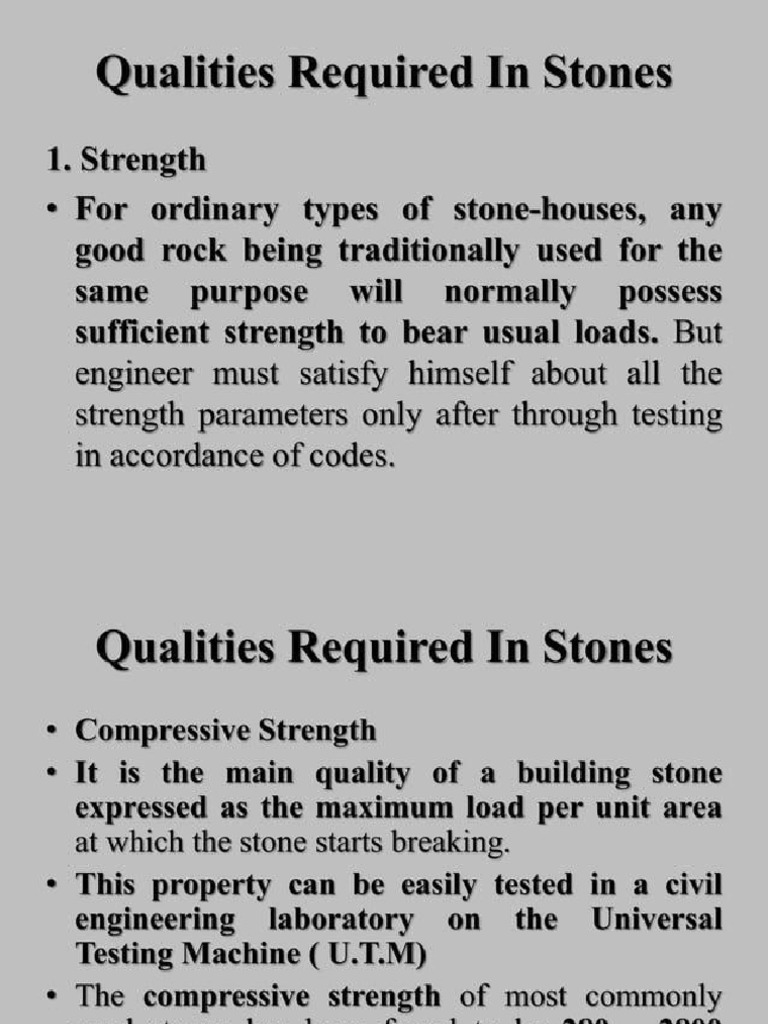 Tests on Stones | PDF