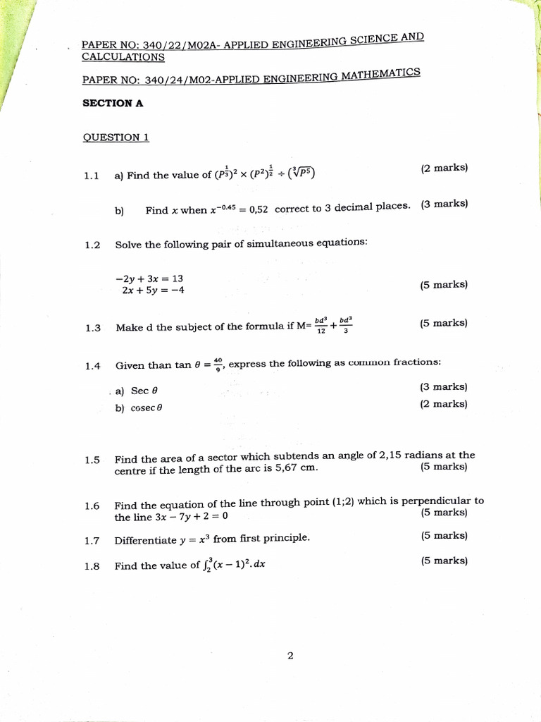 Test Two 2026 | PDF