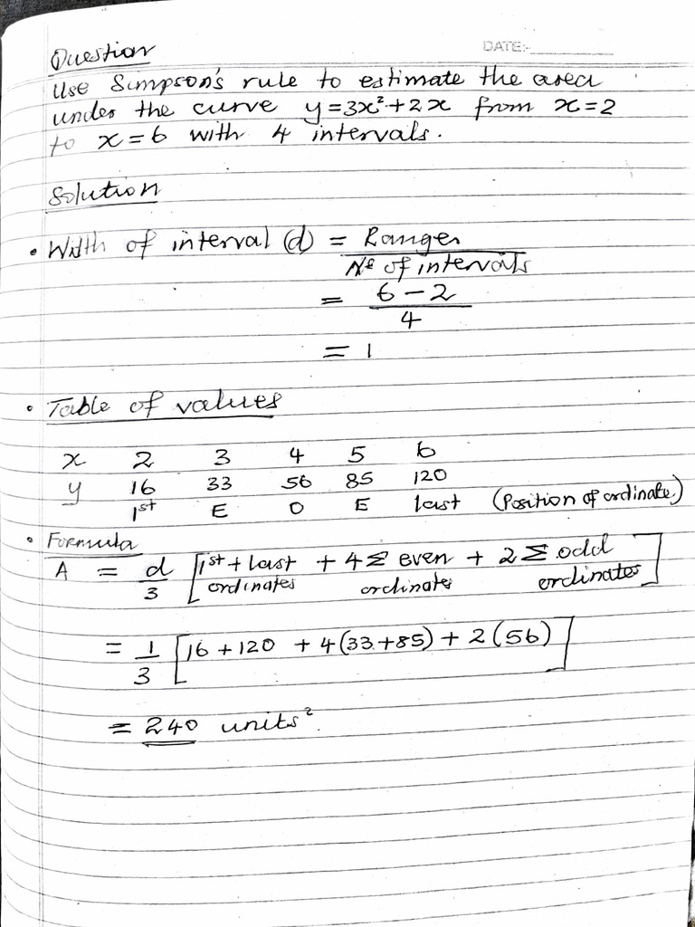 Simpson's Rule 21 Nov 2025 | PDF