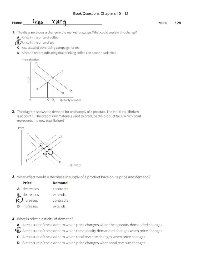 Book Questions Chapters 10 - 12 | PDF