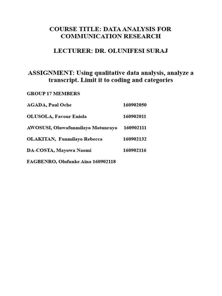 Data Analysis Research - Assignment Sample | PDF | Gender Studies ...