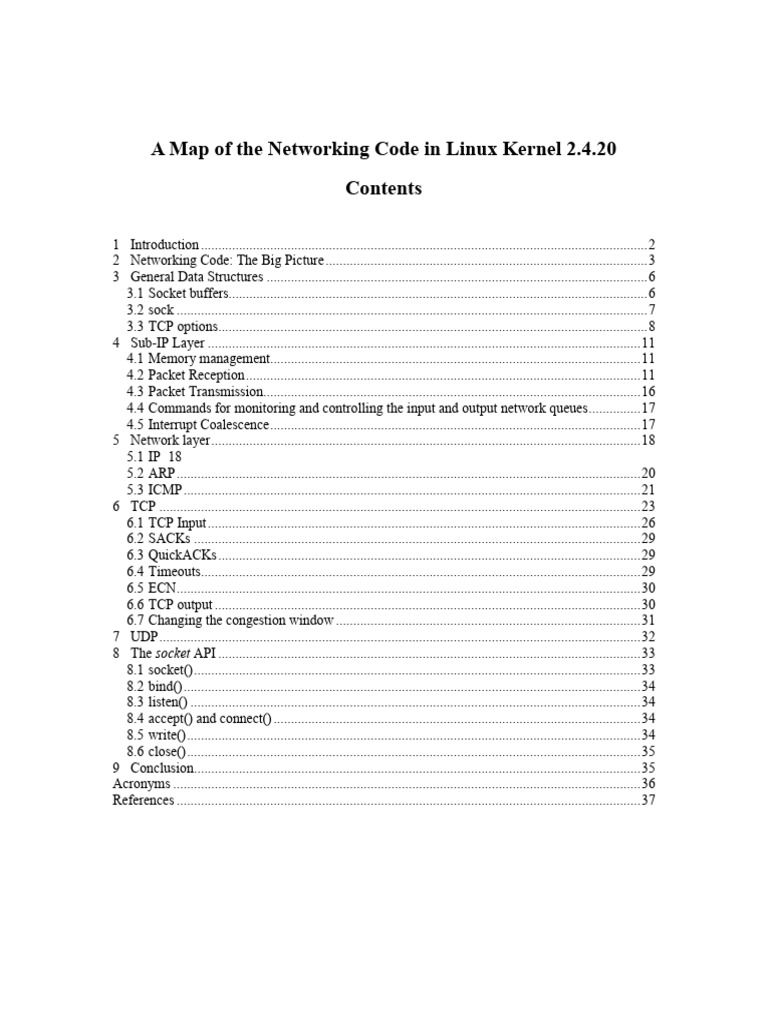 Map of the Linux Networking Code | PDF | Transmission Control Protocol ...