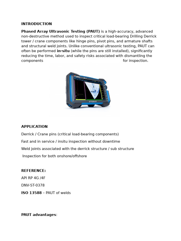 Phased Array Ultrasonic Testing | PDF | Crane (Machine) | Welding