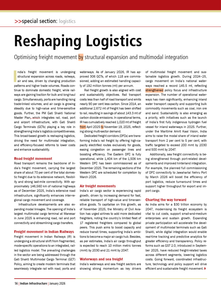 II Special Section Logistics Reshaping Logistics | PDF | Transport | Cargo