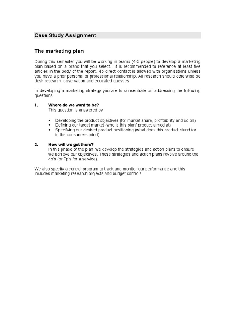 Marketing Plan Development Guide | PDF | Market Segmentation | Marketing