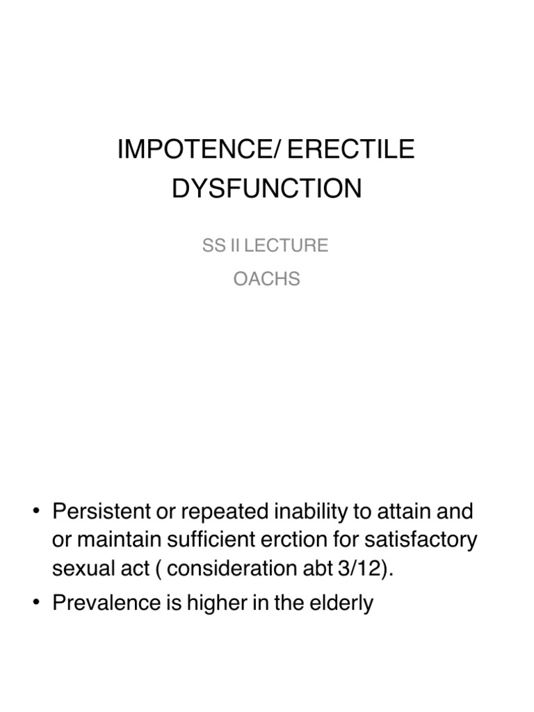 Impotence | PDF | Erectile Dysfunction