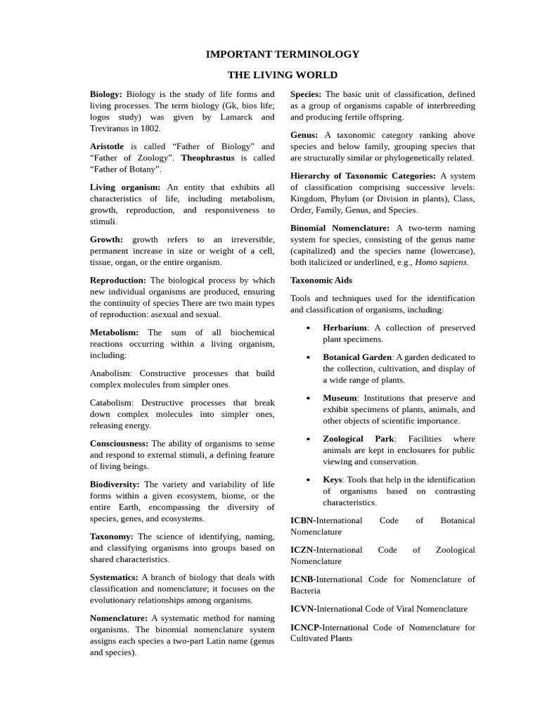 Important Terminology | PDF | Mitosis | Cell (Biology)