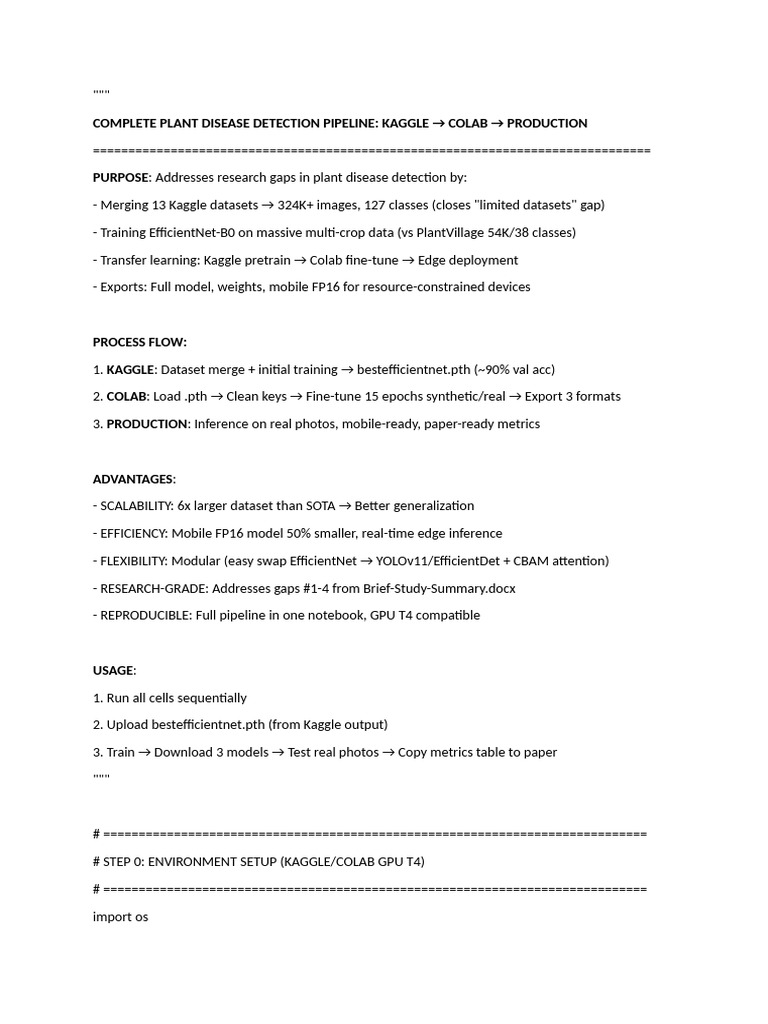 Complete Plant Disease Detection Pipeline | PDF | Computing | Computer ...