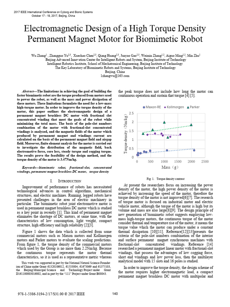 Electromagnetic+Design+of+a+High+Torque+Density | PDF | Electric Motor ...