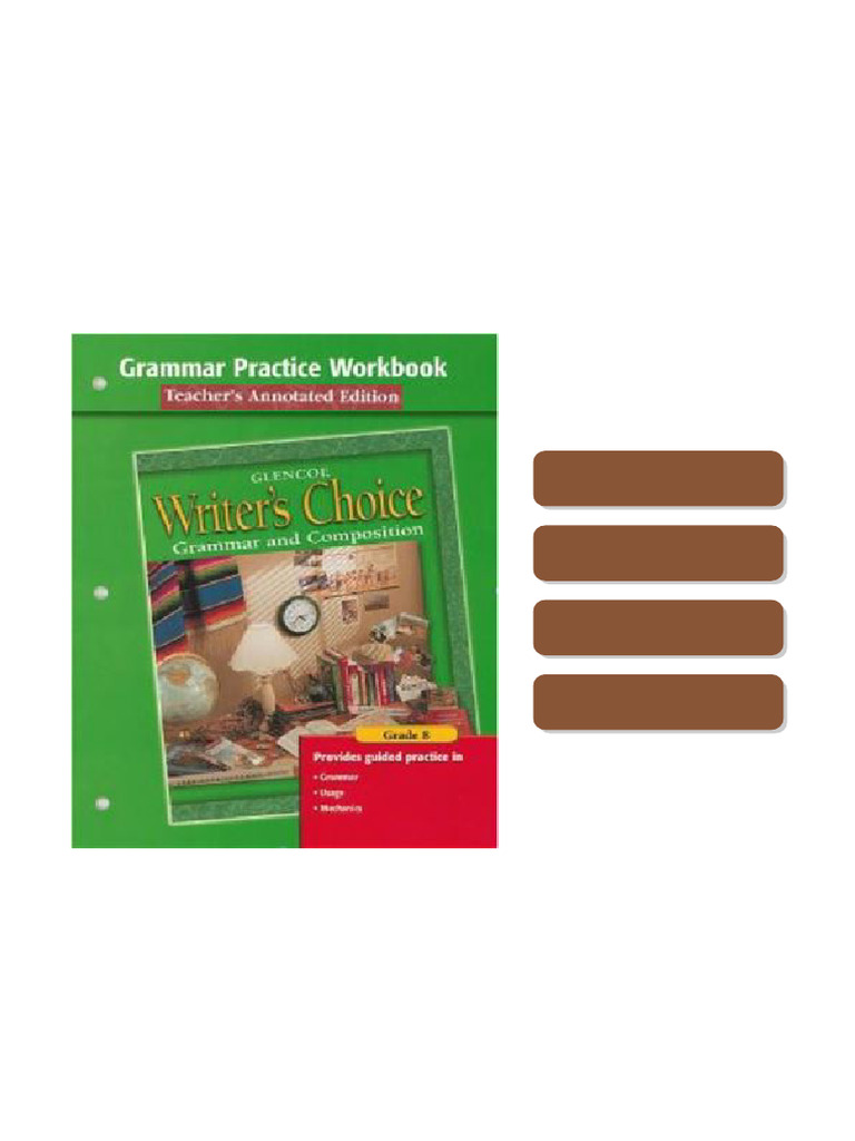 Writer S Choice Grammar Practice Workbook Grade 8 Teacher S Annotated ...