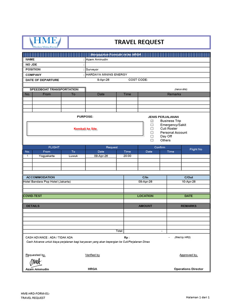 TR Azam Aminudin April 2026 | PDF
