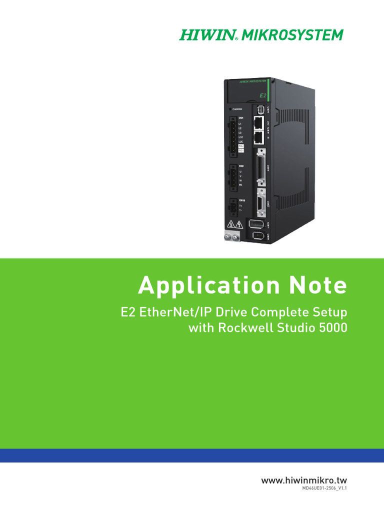 Application Note E2 EtherNet IP Drive Complete Setup With Rockwell ...