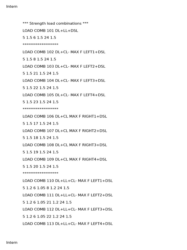 Strength Load Combinations | PDF