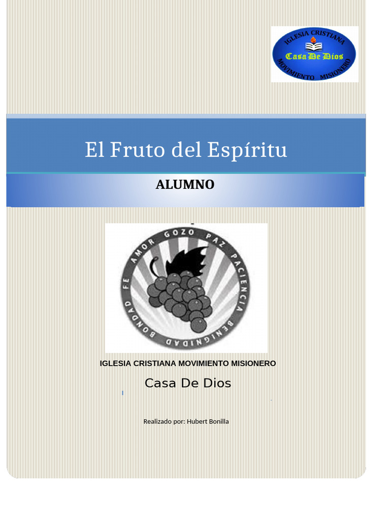 El Fruto Del Espiritu Santo Alumno | PDF | Fruto Del Espiritu Santo ...