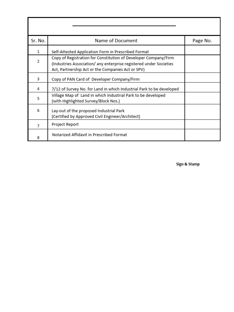Checklist for Registration | PDF