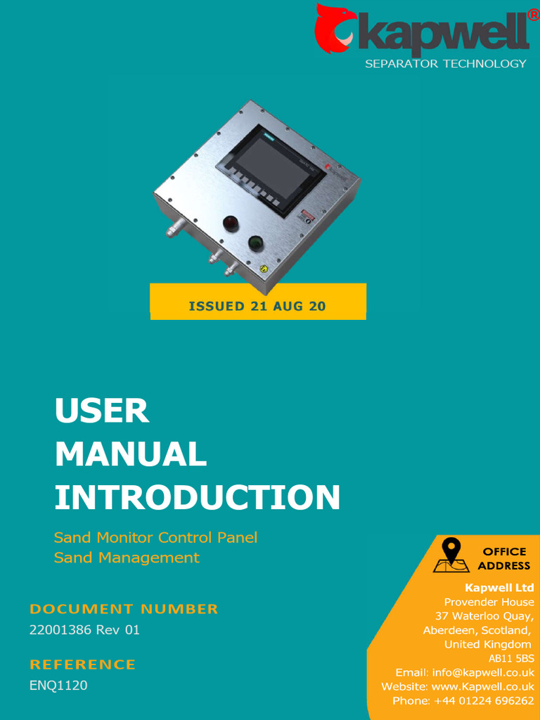 Sand Monitor Control Panel | PDF