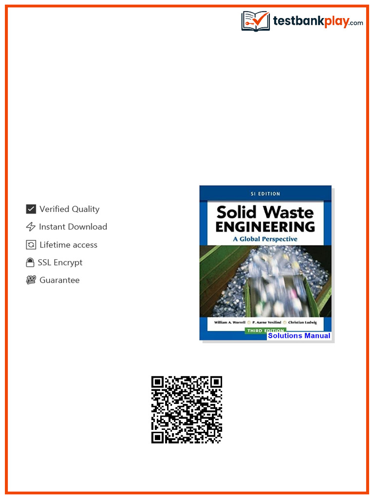 Solid Waste Engineering A Global Perspective SI Edition 3rd Edition ...