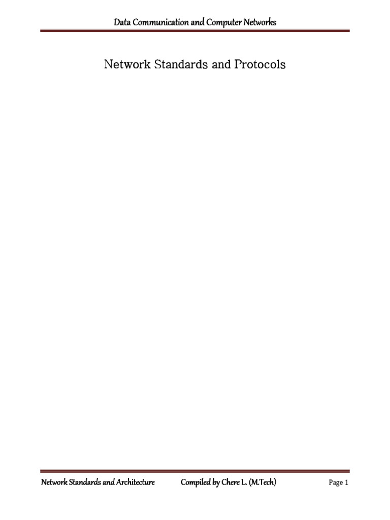 Chapter 3 - Network Standards and Reference Model | PDF | Osi Model ...