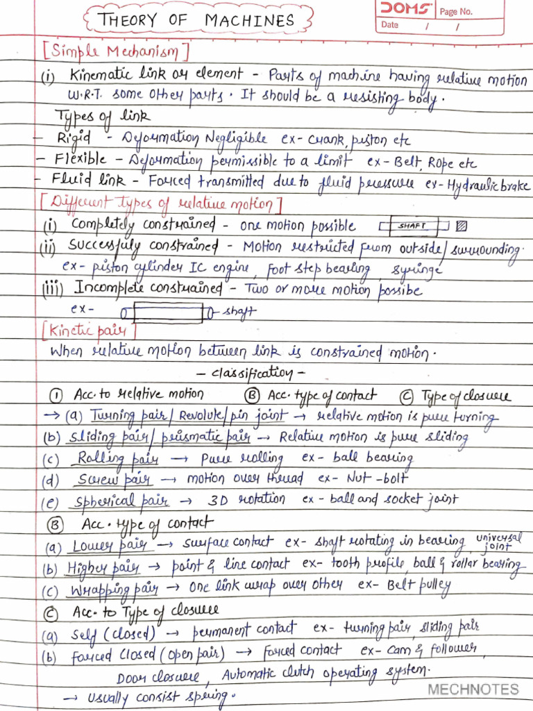 Mechnotes Tom Notes | PDF