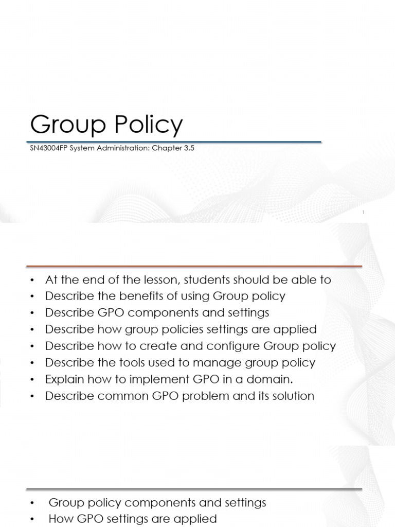 3.5 Group Policy | PDF | Group Policy | Windows Registry