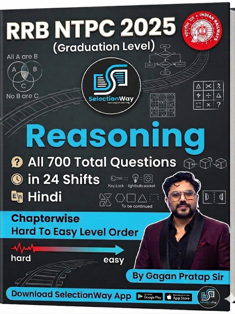 RRB NTPC 2025 Graduate Level Reasoning Complete PYQ Book Chapterwise | PDF