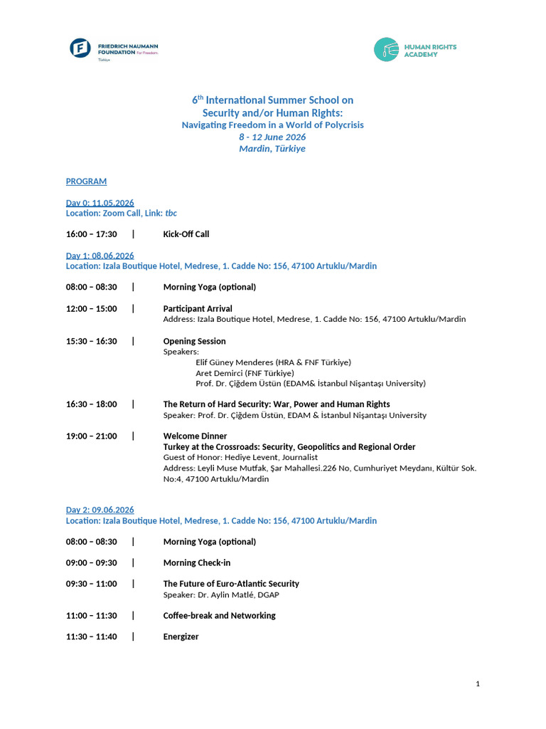 International Summer School 2026 | PDF