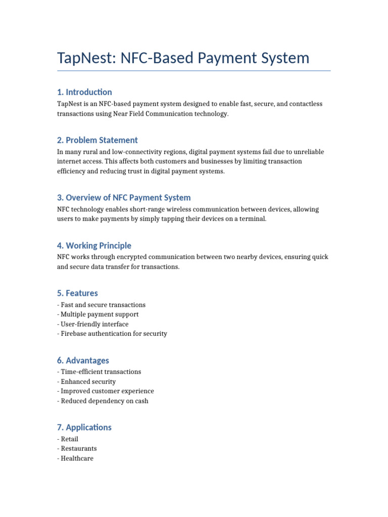 TapNest Report | PDF