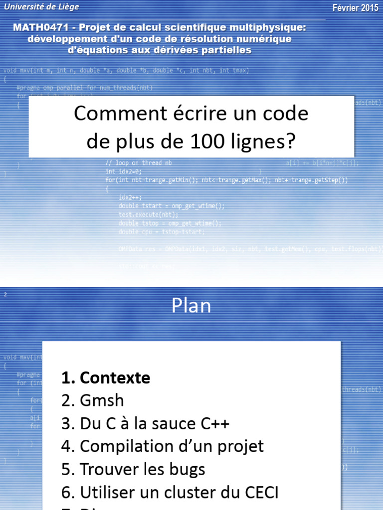 cours_1 GMSH C++ | PDF
