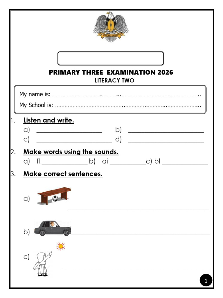 Sure Key p3 Literacy 2 Reading and Writing Quality Check End of Term ...
